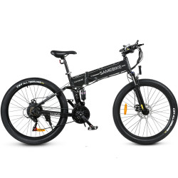 VTT électrique pliant noir LO26 II possède trois modes d'utilisation. Moteur de 750W pour parcourir tous les terrains.