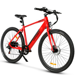 VTT de ville rouge avec haute efficacité.